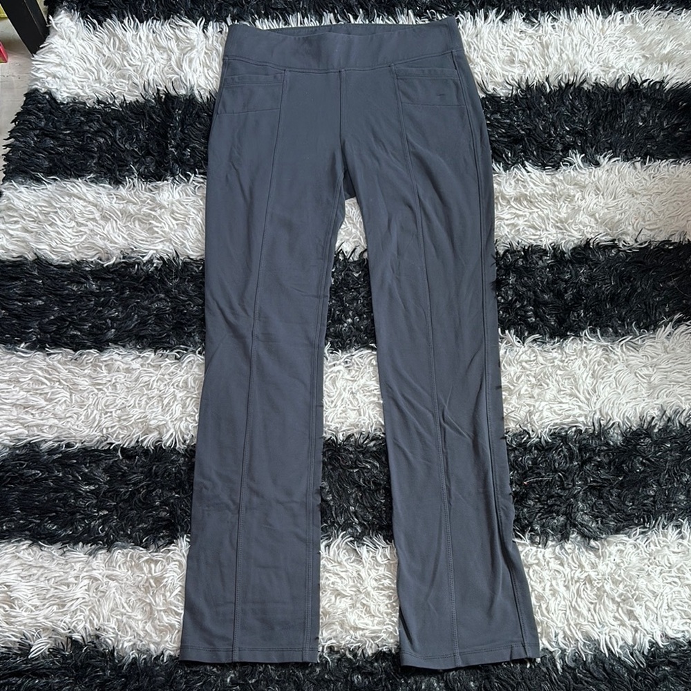 Athleta Women's Gray Straight Leg Yoga Pants, Medium